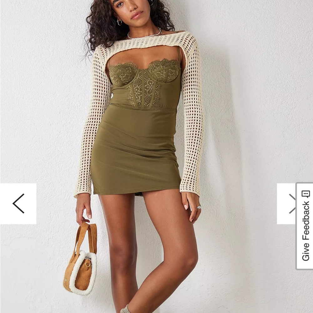 Urban Outfitters Light Before Dark Modern Love Corset Mini Dress